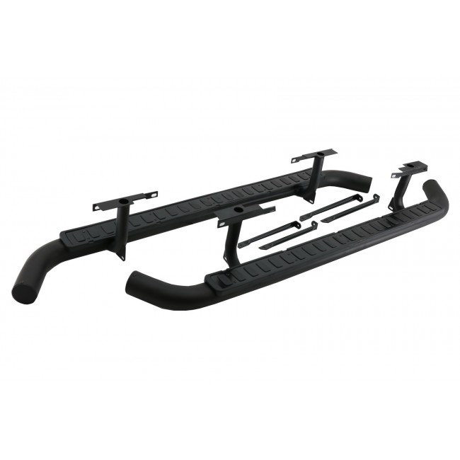 Running Boards Side Steps suitable for Land Rover Defender 110 (1990-2016) Black Edition