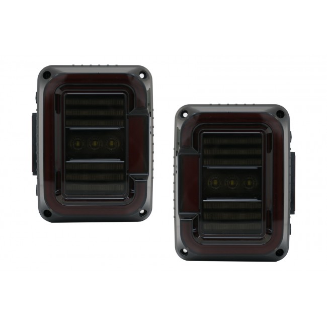 Full LED Taillights suitable for Jeep Wrangler JK (2007-2017) Smoke