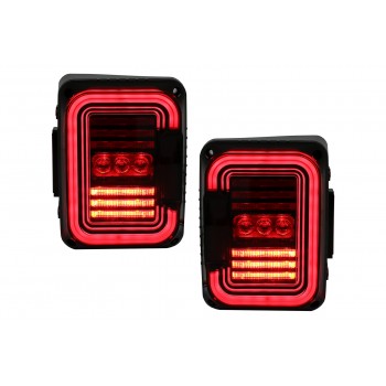 Full LED Taillights suitable for Jeep Wrangler JK (2007-2017) Smoke