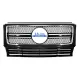 Front Grille Suitable for Mercedes G-Class W463 (1990-2018) G65 Design Piano Black Chrome Frame