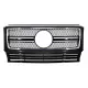 Front Grille Suitable for Mercedes G-Class W463 (1990-2018) G65 Design Piano Black Chrome Frame