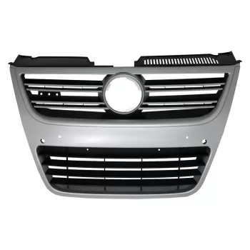 Front Grille suitable for VW Passat 3C (2007-2010) Silver Aluminium Look