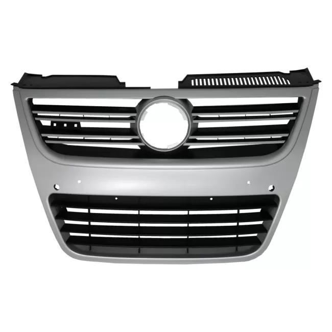 Front Grille suitable for VW Passat 3C (2007-2010) Silver Aluminium Look