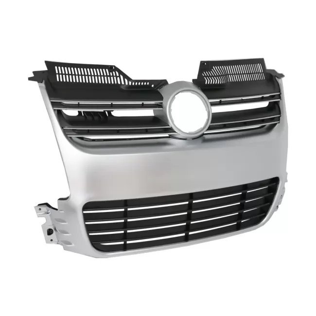 Front Grille suitable for VW Golf 5 V (2003-2007) R32 Design Brushed Aluminium
