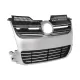 Front Grille suitable for VW Golf 5 V (2003-2007) R32 Design Brushed Aluminium
