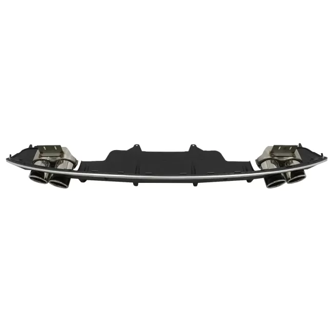 Rear Bumper Spoiler Valance Diffuser Double Outlet suitable for Audi Q5 8R Facelift (2013-2016) S-Line Bumper