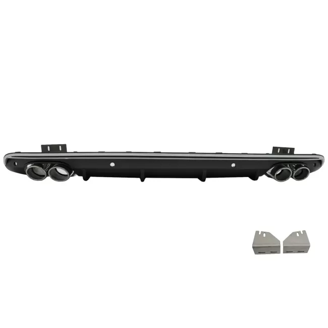 Rear Bumper Spoiler Valance Diffuser Double Outlet suitable for Audi Q5 8R Facelift (2013-2016) S-Line Bumper