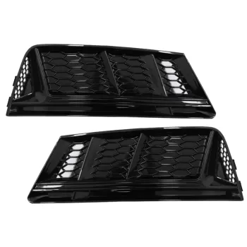 Bumper Lower Grille Covers Side Grilles suitable for Audi A4 B9 Sedan Avant (2016-2018) RS4 Design Black Edition