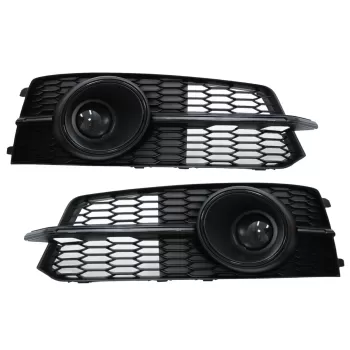 Bumper Lower Grille ACC Covers Side Grilles suitable for Audi A6 C7 4G S Line Facelift (2015-2018) Black Edition