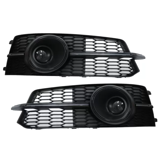 Bumper Lower Grille ACC Covers Side Grilles suitable for Audi A6 C7 4G S Line Facelift (2015-2018) Black Edition