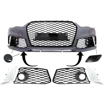 Front Bumper Parts suitable for Audi A6 C7 4G Facelift (2011-2018) RS6 Design