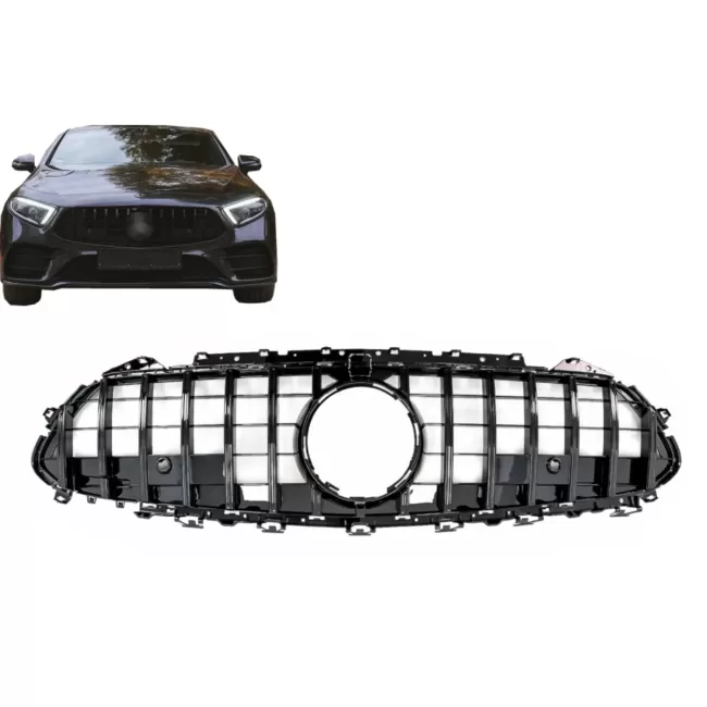 Central Grille Suitable for Mercedes CLS-Class C257 (2018-up) GTR Design Piano Black