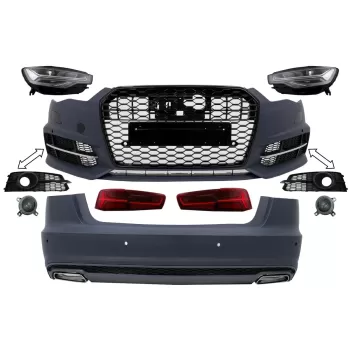 Complete Body Kit suitable for Audi A6 C7 4G Sedan (2011-2017) Conversion to 2018 Design