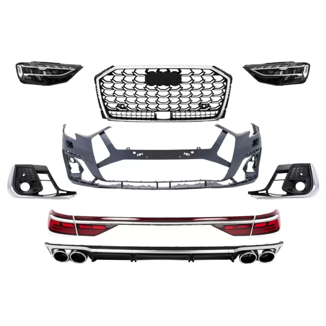 Complete Body Kit suitable for Audi A8 D5 (2018-2021) Upgrade to S8 2022 Design