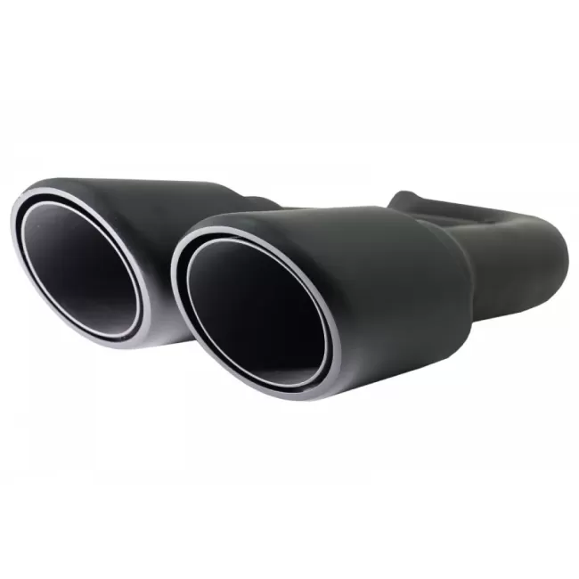 Exhaust Muffler Tips suitable for Porsche Cayenne 92A V6 V8 Diesel (05.2010-09.2014) GTS Design Matte Black