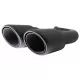 Exhaust Muffler Tips suitable for Porsche Cayenne 92A V6 V8 Diesel (05.2010-09.2014) GTS Design Matte Black