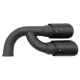 Exhaust Muffler Tips suitable for Porsche Cayenne 92A V6 V8 Diesel (05.2010-09.2014) GTS Design Matte Black