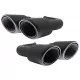 Exhaust Muffler Tips suitable for Porsche Cayenne 92A V6 V8 Diesel (05.2010-09.2014) GTS Design Matte Black