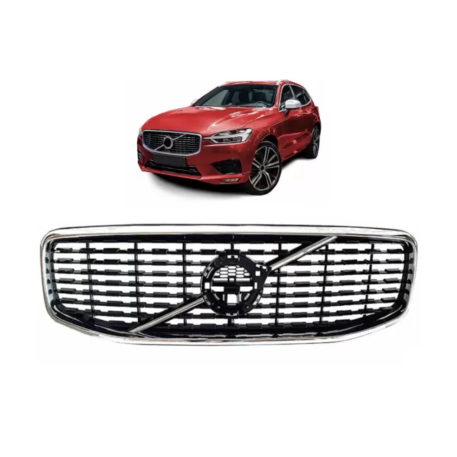Central Grille suitable for Volvo XC60 II (2017-2021) Glossy Black