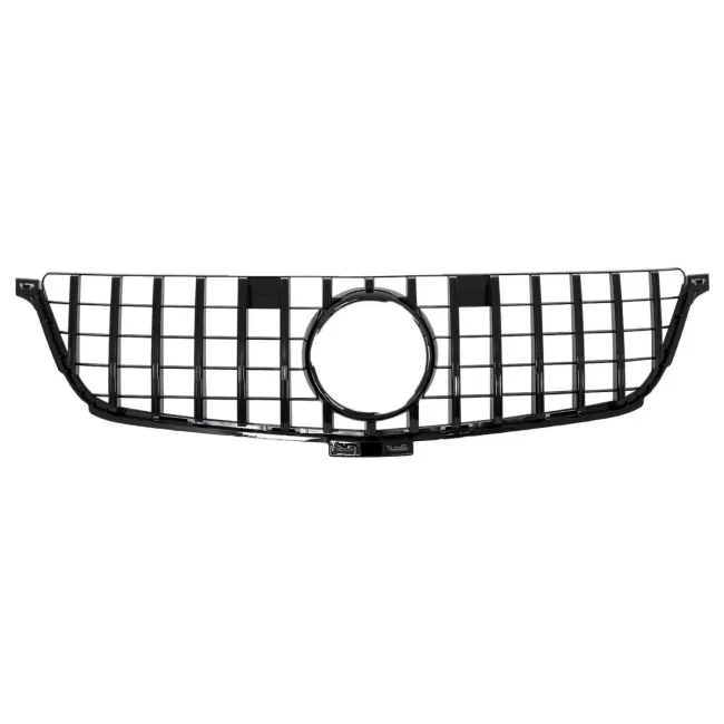 Front Grille suitable for Mercedes ML-Class W166 (2012-2014) GT-R Panamericana Design Black