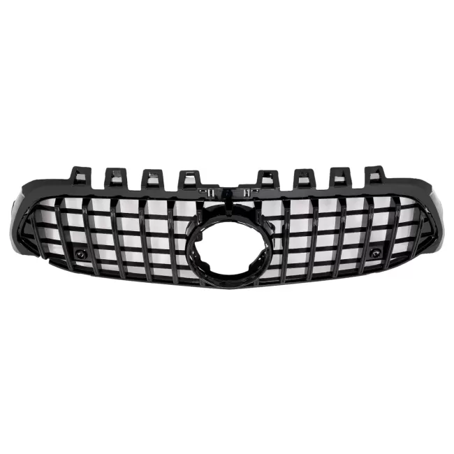 Central Grille suitable for Mercedes A-Class W177 Hatchback V177 Sedan (04.2018-2022) GT-R Panamericana Design Black