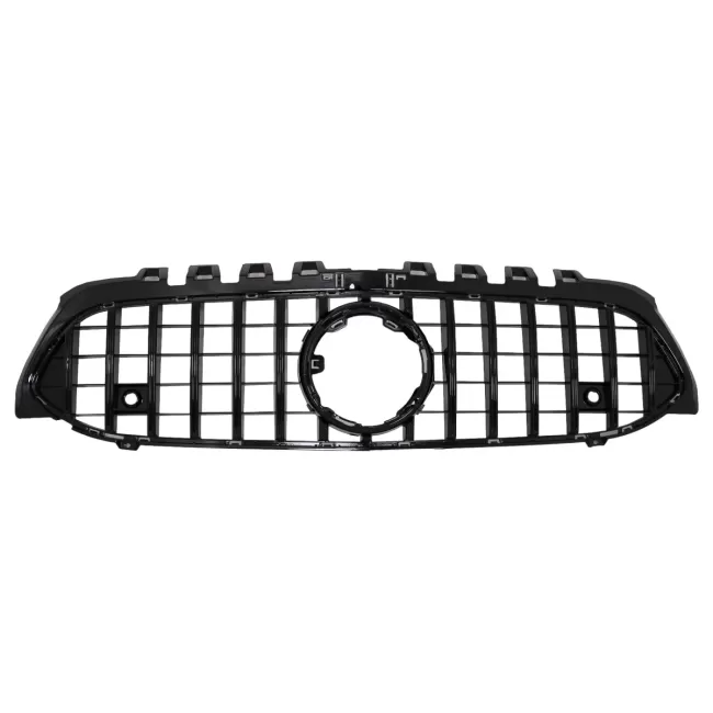 Central Grille suitable for Mercedes A-Class W177 Hatchback V177 Sedan (04.2018-2022) GT-R Panamericana Design Black