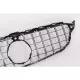 Front Grille suitable for Mercedes C-Class W205 S205 C205 (2014-2018) GT-R Panamericana Design Black Chrome With 360 Camera