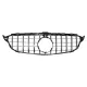 Front Grille suitable for Mercedes C-Class W205 S205 C205 (2014-2018) GT-R Panamericana Design Black Chrome With 360 Camera