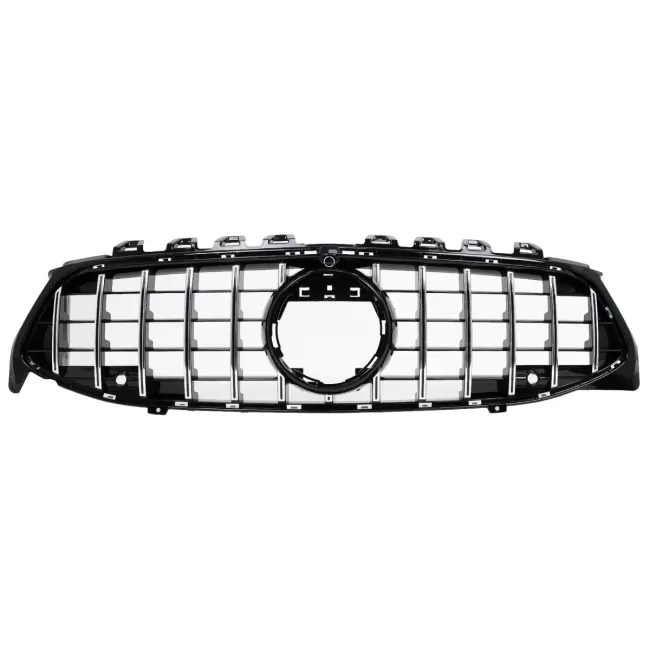 Front Grille suitable for Mercedes CLA X118 C118 (2019-05.2023) Chrome Stripes GT-R Panamericana Design