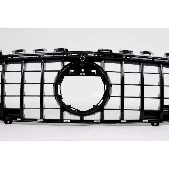 Front Grille suitable for Mercedes CLA X118 C118 (2019-05.2023) Piano Black Stripes GT-R Panamericana Design
