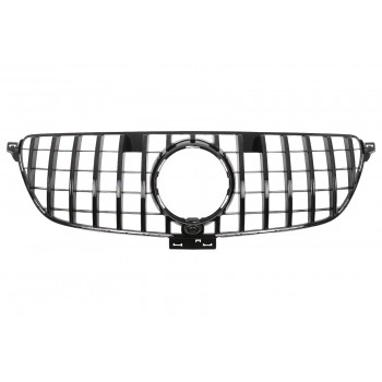 Front Grille suitable for Mercedes GLE Coupe C292 (2015-2018) GLE W166 SUV (2015-2018) GT-R Panamericana Design Piano Black