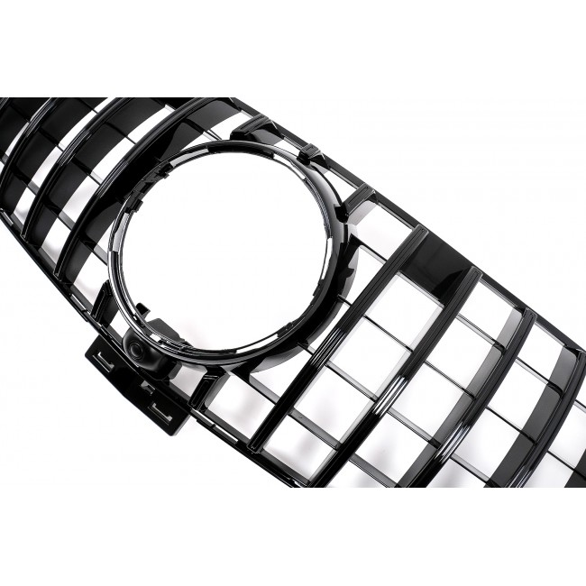 Front Grille suitable for Mercedes GLE Coupe C292 (2015-2018) GLE W166 SUV (2015-2018) GT-R Panamericana Design Piano Black