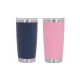 Pack 2pcs Thermos Stainless Steel SS304 Insulated Mug with Lid Double Wall Pink Blue 20oz 590ml