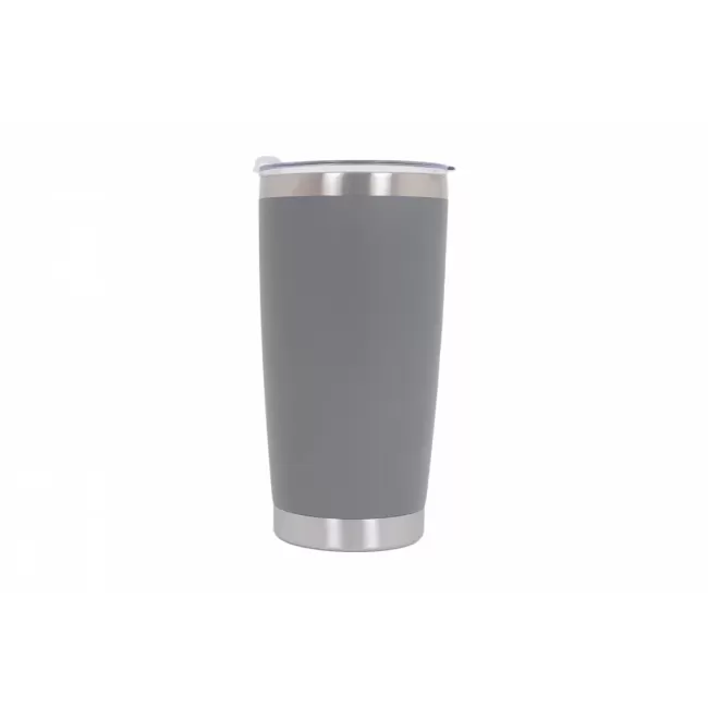 Pack 2pcs Thermos Stainless Steel SS304 Insulated Mug with Lid Double Wall Pink Gray 20oz 590ml