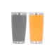 Pack 2pcs Thermos Stainless Steel SS304 Insulated Mug with Lid Double Wall Orange Gray 20oz 590ml