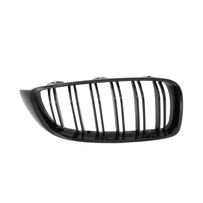 Central Kidney Grilles suitable for BMW 4 Series F32 F33 F36 (2013-03.2019) Double Stripe M Design Piano Black