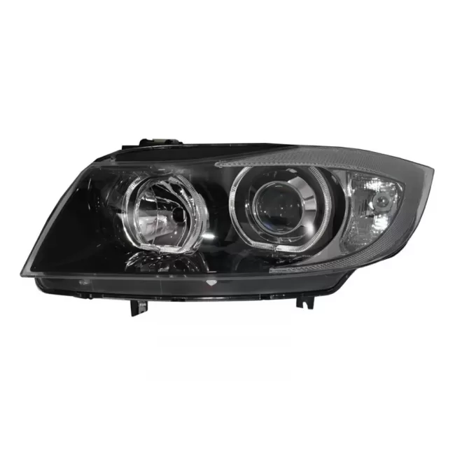 Angel Eyes Headlights suitable for BMW 3 Series E90 Sedan E91 Touring (03.2005-2011) Black