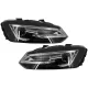Headlights LED XENON HID suitable for VW Polo 6R 6C 61 (2011-2017) Light Bar Devil Eye Look