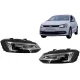 Headlights LED XENON HID suitable for VW Polo 6R 6C 61 (2011-2017) Light Bar Devil Eye Look