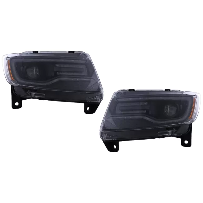 LED Headlights suitable for Jeep Grand Cherokee IV WK2 (2011-2013) Dynamic Turning Lights