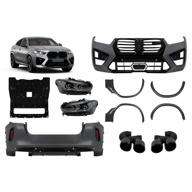 Complete Body Kit suitable for BMW X6 G06 (2019-up) conversion to LCI 2023 X6M Design
