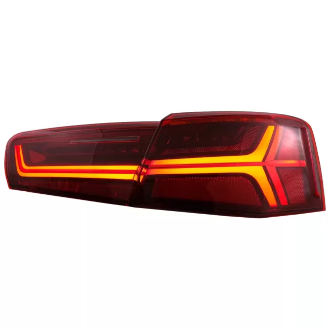Taillights Full LED suitable for Audi A6 4G C7 Limousine (2011-2014) Red Clear Facelift Design with Sequential Dynamic Turning Lights