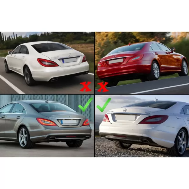 Rear Bumper Diffuser suitable for Mercedes CLS Sedan W218 (2011-2017) Only for AMG Sport Line