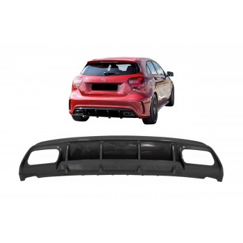 Rear Bumper Valance Diffuser suitable for Mercedes W176 A-Class (2013-2018) A45 Facelift Design Look