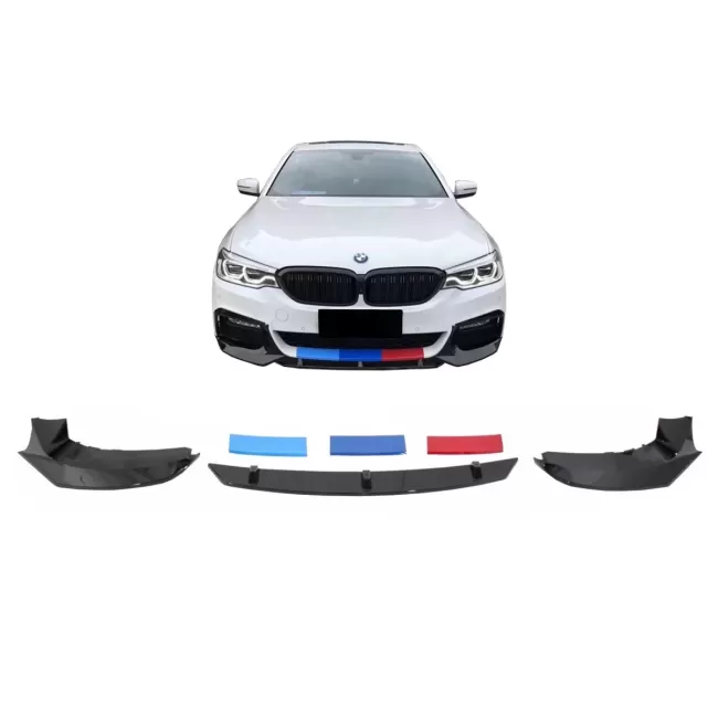 Front Bumper Spoiler suitable for BMW 5 Series G30 G31 Limousine Touring (2017-up) M5 Design Piano Black