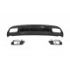 Rear Bumper Valance Diffuser with Exhaust Muffler Tips suitable for Mercedes W176 A-Class (2013-2018) A45 Facelift Design Look