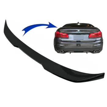 Trunk Boot Spoiler suitable for BMW 5 Series G30 (2017-Up) M Performance Design Carbon Look