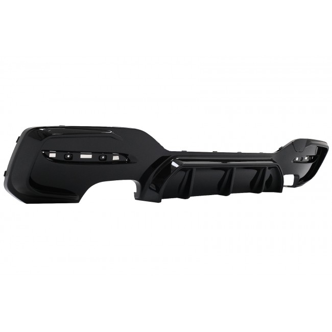 Rear Bumper Spoiler Valance Diffuser Twin Double Outlet suitable for BMW 1 Series F20 F21 LCI (2015-2019) Piano Black