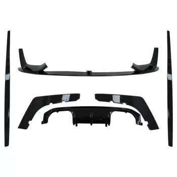 Aero Body Kit Front Bumper Lip and Air Diffuser suitable for BMW F80 M3 Sedan F82 M4 Coupe (2014-2019) M Sport Design Piano Black