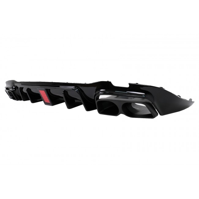 Rear Bumper Air Diffuser suitable for Mercedes E-Class W213 Sport Line (2016-2019) B Design